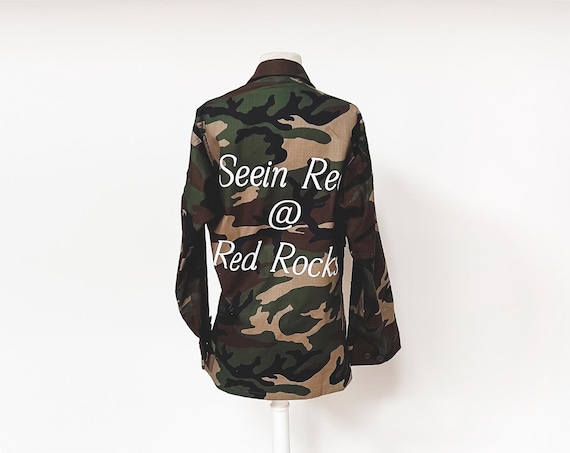 Custom Camo Military Jacket - Printed Army Jacket - Streetwear Outerwear - Personalized Camo Jacket - Military Style Coat - Custom Jacket