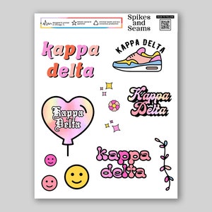 Kappa Delta Aufkleber, Studentenverbindung Rekrutierung, Studentenverbindungsaufkleber, Geschenke für Ansturm, Bid Day, große kleine Enthüllung, Schwesternschaftsgeschenkkorb, griechischer Aufkleber
