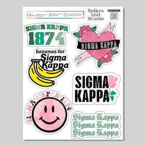 Sigma Kappa stickers, Sig Kap, sorority recruitment, big little reveal, sorority stickers, greek decal, bid day, sorority gift basket, greek