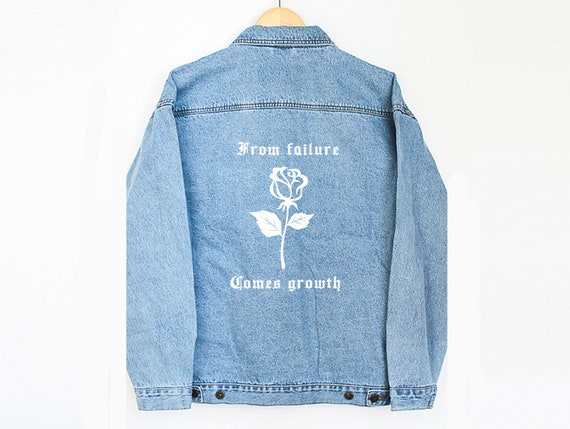 graphic jean jacket