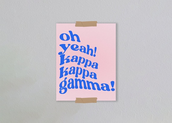 Kappa Kappa Gamma Art Print Art Sorority Art - Denmark