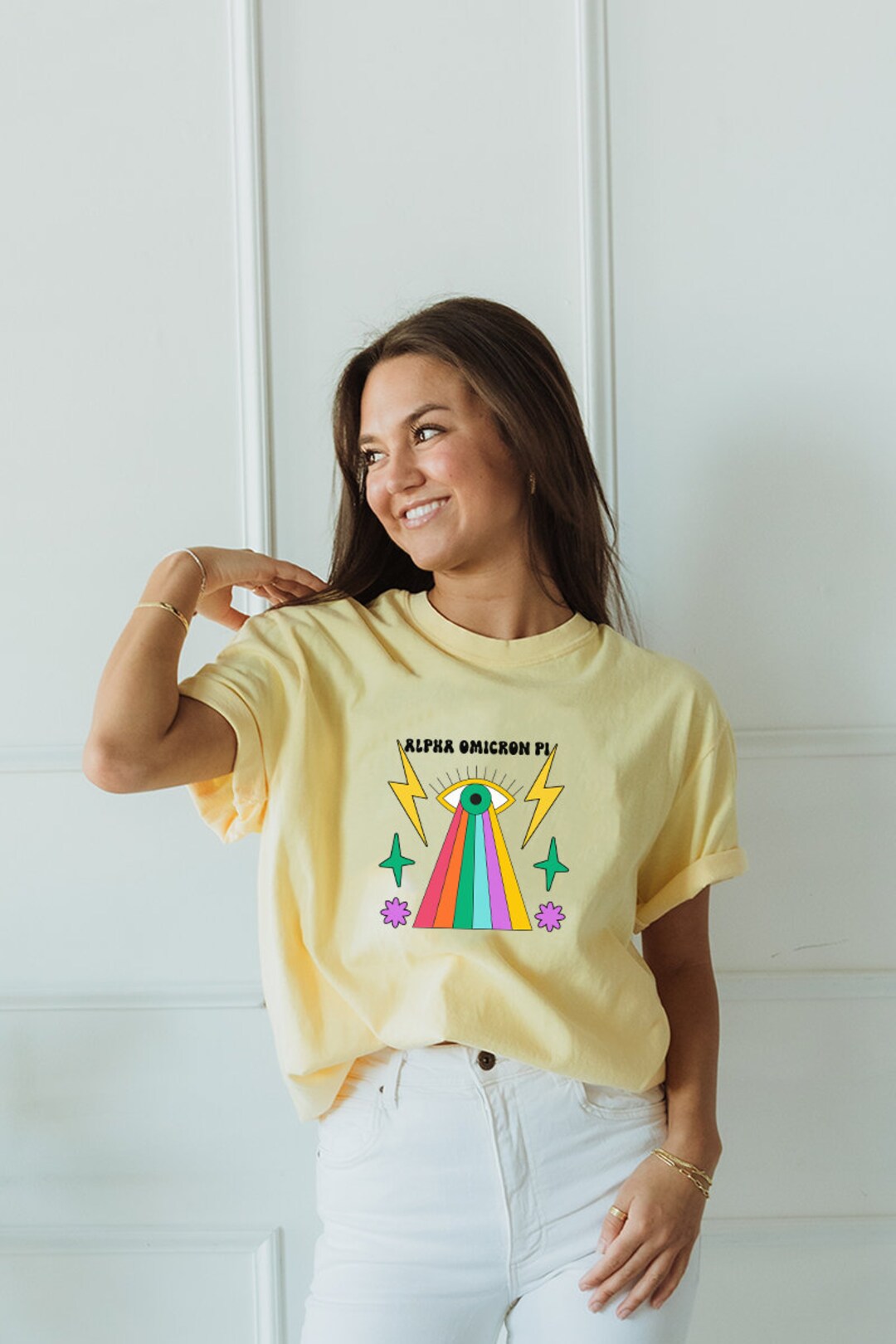 Aoii Shirt Alpha O Shirt Alpha Omicron Pi Blue Sorority Shirt Shirts for Rush Bid Day Big Little Reveal Sorority Gift Basket Alpha O Etsy
