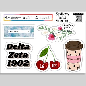calcomanías delta zeta, reclutamiento de hermandades, calcomanías de hermandades, obsequios para rush, obsequios para el día de la oferta, día de la oferta, obsequios para hermandades, go greek, calcomanías griegas