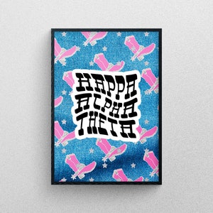 Kappa Alpha Theta art prints, collage kit, Kappa, sorority art, recruitment, gifts for rush, big little, bid day, sorority gift, art prints