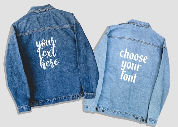 etsy custom denim jacket