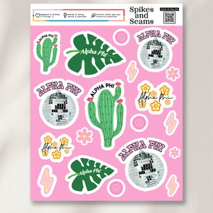 Pegatinas Alpha Phi, pegatinas Aphi, pegatinas de hermandad, reclutamiento de hermandad, obsequios para el día de la oferta, obsequios para el día de la oferta, día de la oferta, obsequios de hermandad, go greek