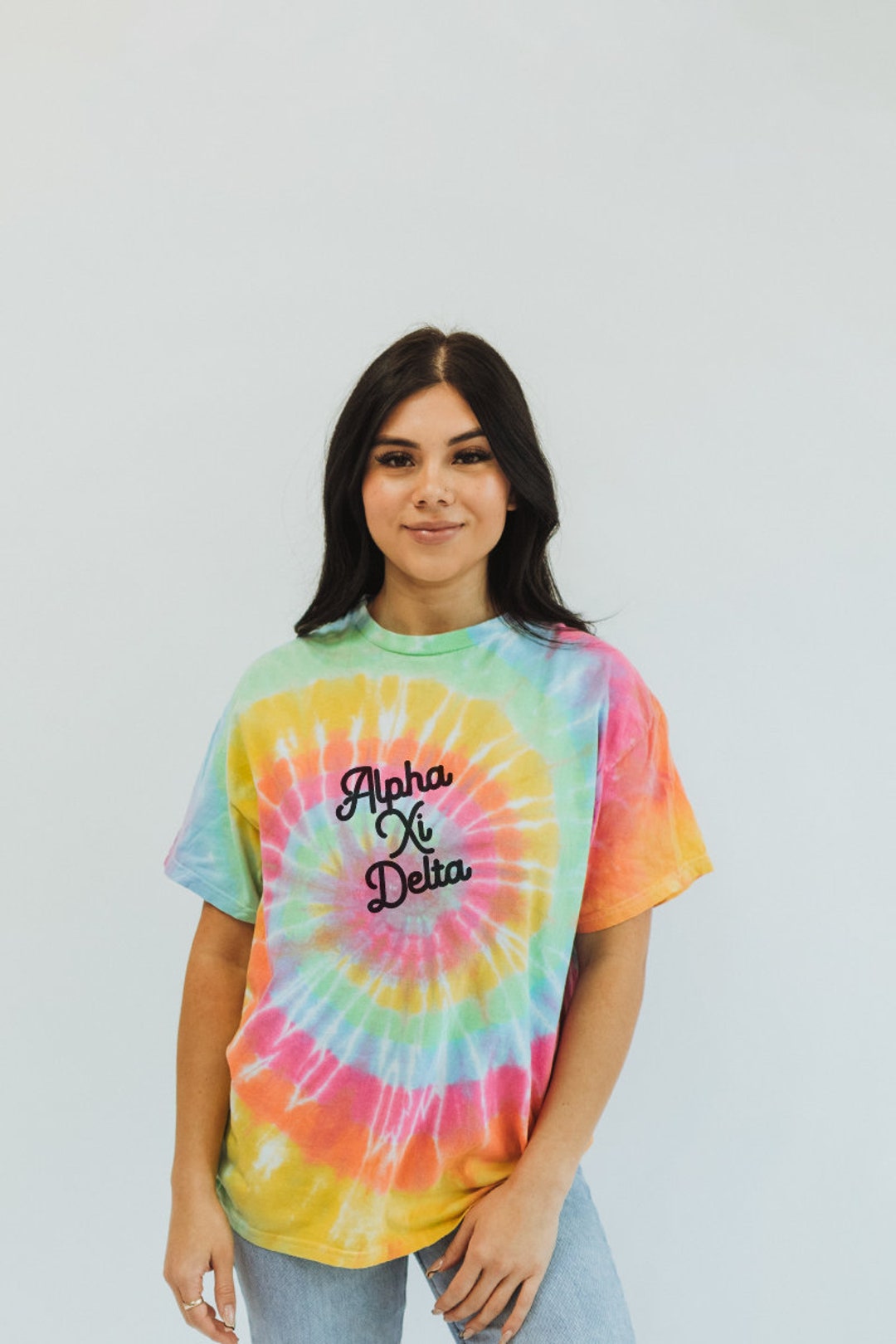 Alpha Xi Delta Tie Dye Shirt Axid Bid Day Gifts for Rush - Etsy