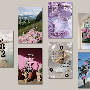 Alpha Phi art prints Alpha Phi gift, sorority art, sorority recruitment, gifts for rush, big little, bid day, sorority gifts, collage kit