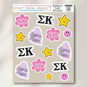Sig Kap, Sorority Aufkleber, Rekrutierung, Bid Day, griechischer Aufkleber, Sorority Geschenkkorb, Sig Kap Geschenkkorb, Sig Kap