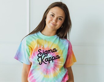 sigma kappa, sig kap, sorority shirt, gifts for rush, bid day, sorority gifts, sigma kappa shirt, sorority, tie dye, big little reveal, tee