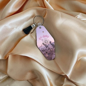 Tri Delta keychain, Delta Delta Delta, sorority keychain, recruitment, big little, tassel keychain, motel key, custom keychain, bid day, key