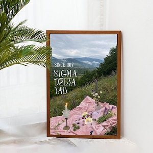 Sigma Delta Tau art print, sorority art print, Sig Delt, SDT, collage kit, sorority print, bid day, greek recruitment, big little reveal