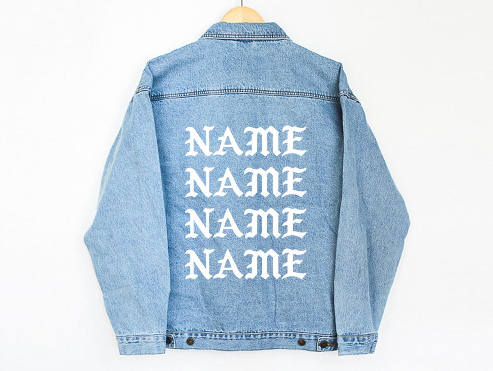 Custom Your Name Jacket Custom Jacket Denim Jacket Name Etsy