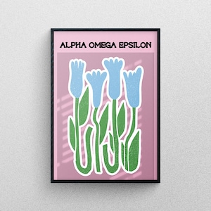 Alpha Omega Epsilon, collage kit, sorority art prints, custom sorority art, recruitment, bid day, home decor, art print, big little reveal