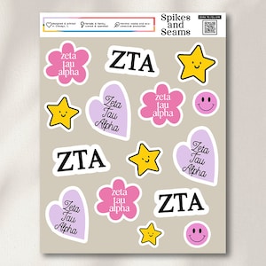Zeta Tau Alpha, sorority stickers, Zeta stickers, greek recruitment, gifts for rush, bid day, sorority gifts, go greek, sorority decals