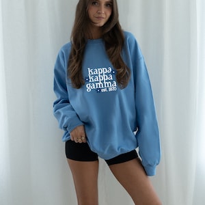 Bluza Kappa, Kappa Kappa Gamma, bractwo studenckie, greckie ubrania, dzień składania ofert, prezent na ukończenie szkoły, powrót do szkoły, bractwo studenckie, duże koszulki z napisem „odsłoń”