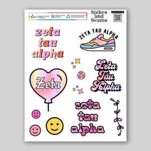 Zeta Tau Alpha stickers, Zeta, sorority recruitment, sorority stickers, gifts for rush, bid day, sorority gifts, go greek, sorority decals