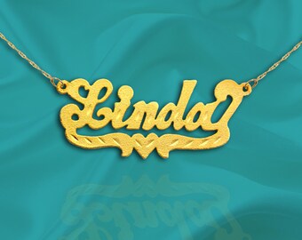 Name Necklace - 24K Gold Plated Sterling Silver - Personalized Name Necklace - Custom Name Necklace - Gold Name of Your Choice - Made in USA