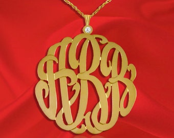 Collier monogramme de pierre de naissance - Pendentif initial personnalisé avec pierre de naissance - Collier de pierre de naissance personnalisé fabriqué à la main - Fabriqué aux États-Unis