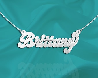 Name Necklace - Sterling Silver - Personalized Name - Custom Nameplate - Handcrafted USA