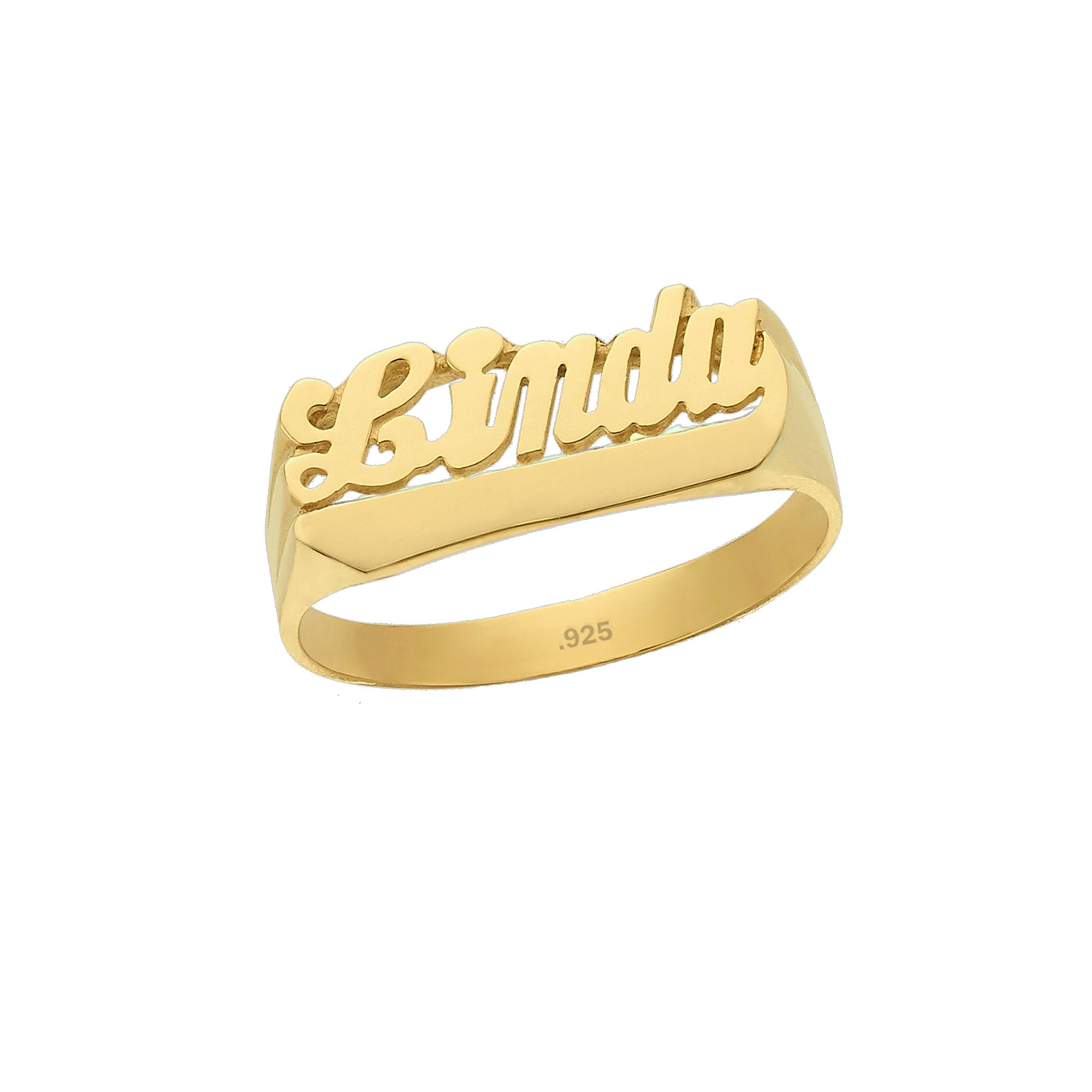 24k gold name ring deals