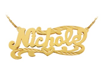 Name Plate Necklace - Sterling Silver - Handcrafted - Personalized Name - Custom Nameplate - Made in USA