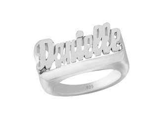 Name Ring - Sterling Silver Name Ring - Personalized Name Ring - Custom Name Ring with Name of Your Choice Size 4 thru 12 Made in USA