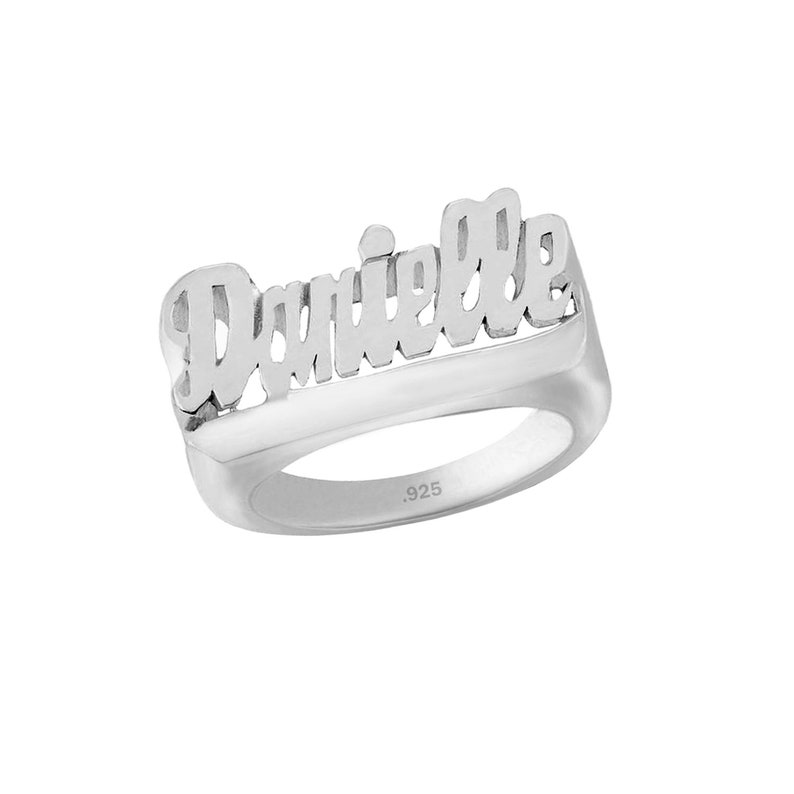 Name Ring Sterling Silver Name Ring Personalized Name Ring Custom Name Ring with Name of Your Choice Size 4 thru 12 Made in USA image 1