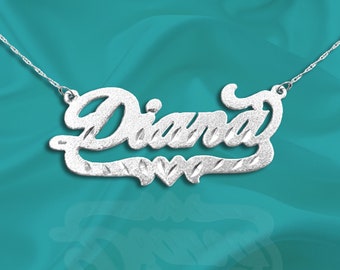 Name Necklace - Personalized Name Necklace - Handcrafted Designer - Sterling Silver Name Necklace - Custom Name Necklace - Made in USA