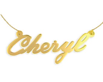 14K Gold Name Necklace - Personalized - Your Name Choice - Custom Made - Handcrafted USA
