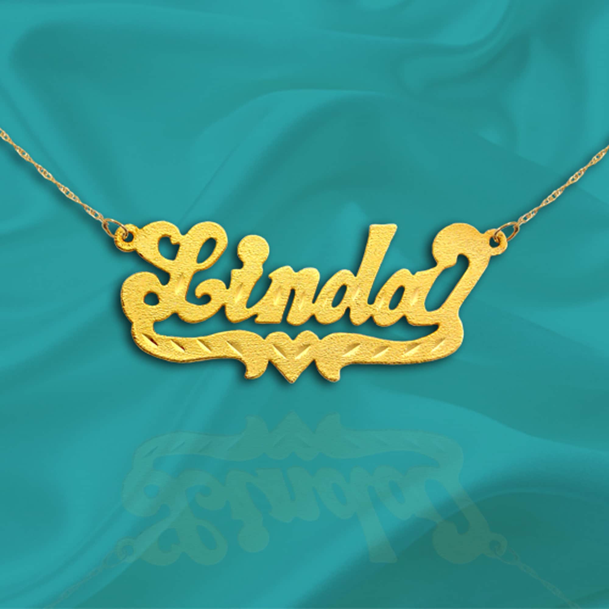 Gold Name Necklace 24K Gold Plated 
