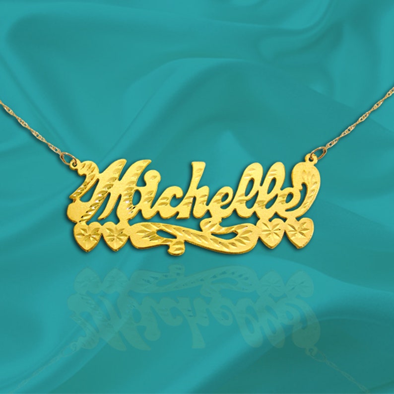 Custom Name Necklace 24K Gold Plated Sterling Silver Handcrafted Designer Gifts for her Personalized Gift Made in USA image 4