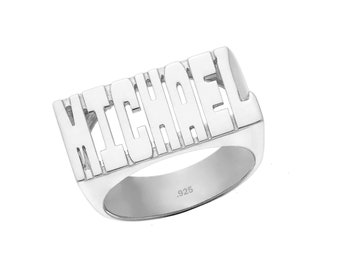 Name Ring - Sterling Silver Name Ring - Personalized Ring - Custom Name Ring - Name of Your Choice Size 4 thru 12 Made in USA
