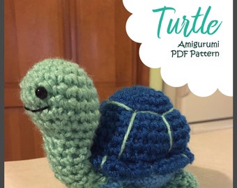 Mini-sköldpadda-amigurumimönster