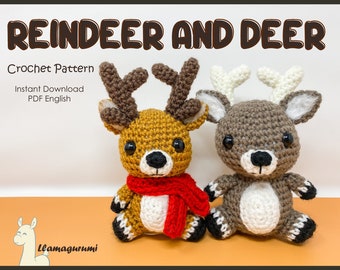 Reindeer and Deer Amigurumi Crochet Pattern