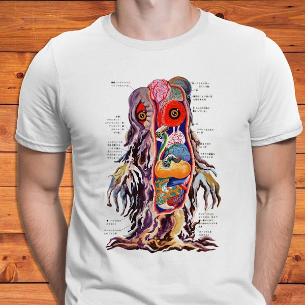 Vintage Japanese Unofficial Hedorah Anatomy Smog Monster Japanese Inspired by Retro Movie Super Soft Tee