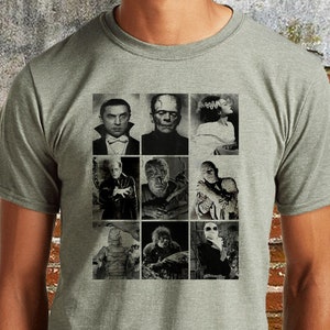 Vintage Inspired Monsters Collage Retro Aesthetic T-shirt