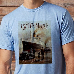 Affiche vintage Queen Mary Soirée Départ T-shirt rétro