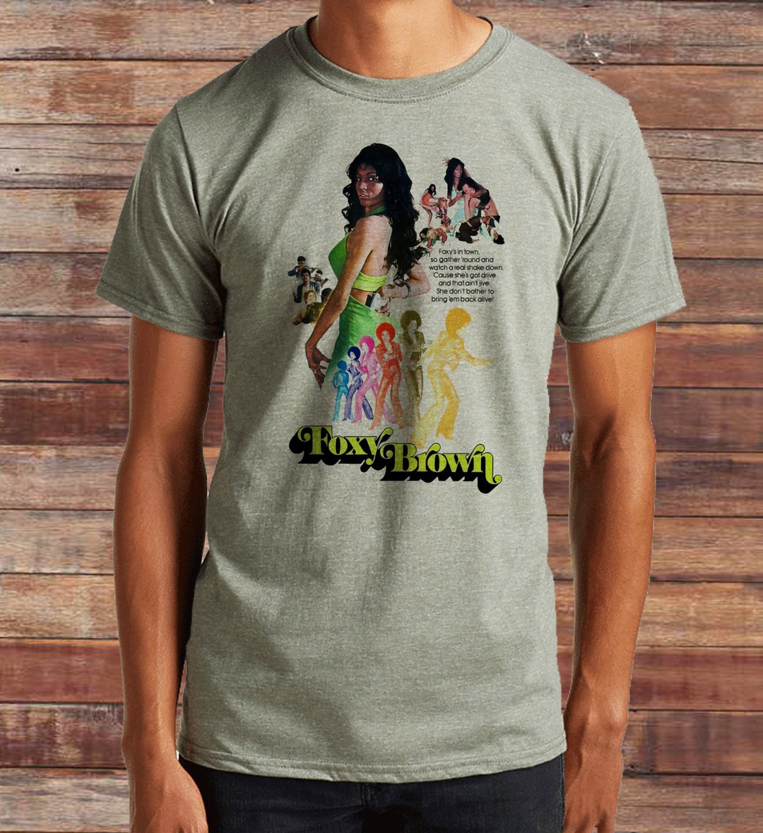 Unisex Fashion TShirt Foxy Lady Vintage 1970S Print TShirt Plus Size XS-6XL T-Sh
