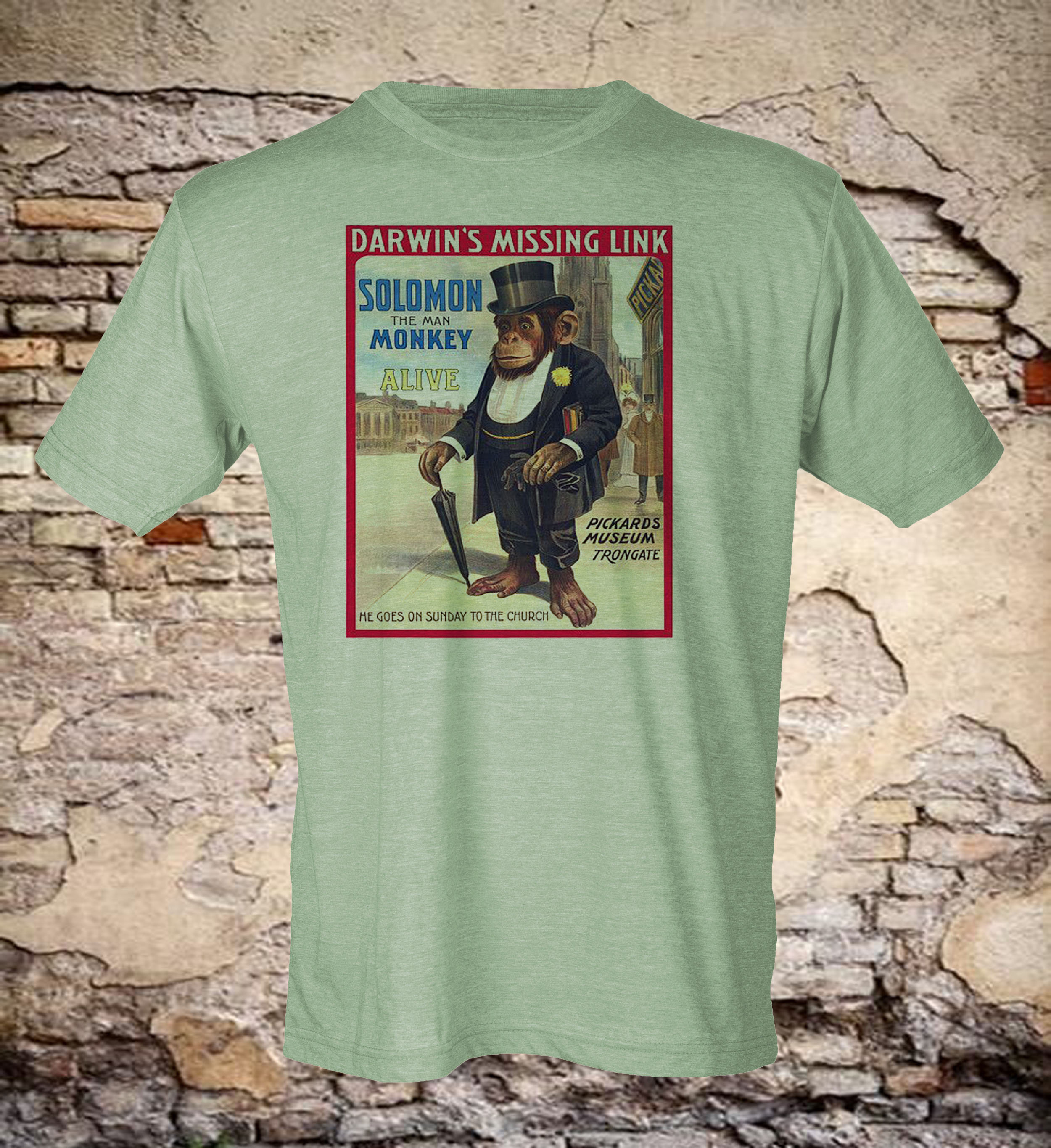 Darwin's Missing Link Vintage Design T-shirt