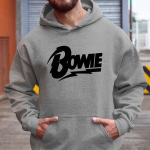 Pullover Sweatshirt Retro Unofficial David Bowie Inspired Hoodie