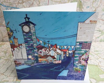 Low Town, Bridgnorth, Greetings Card, Shropshire Landmark Ocassions Card