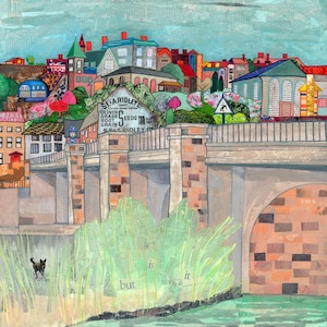 Low Town Bridge, Bridgnorth Giclee Print, Shropshire Landmark Painting