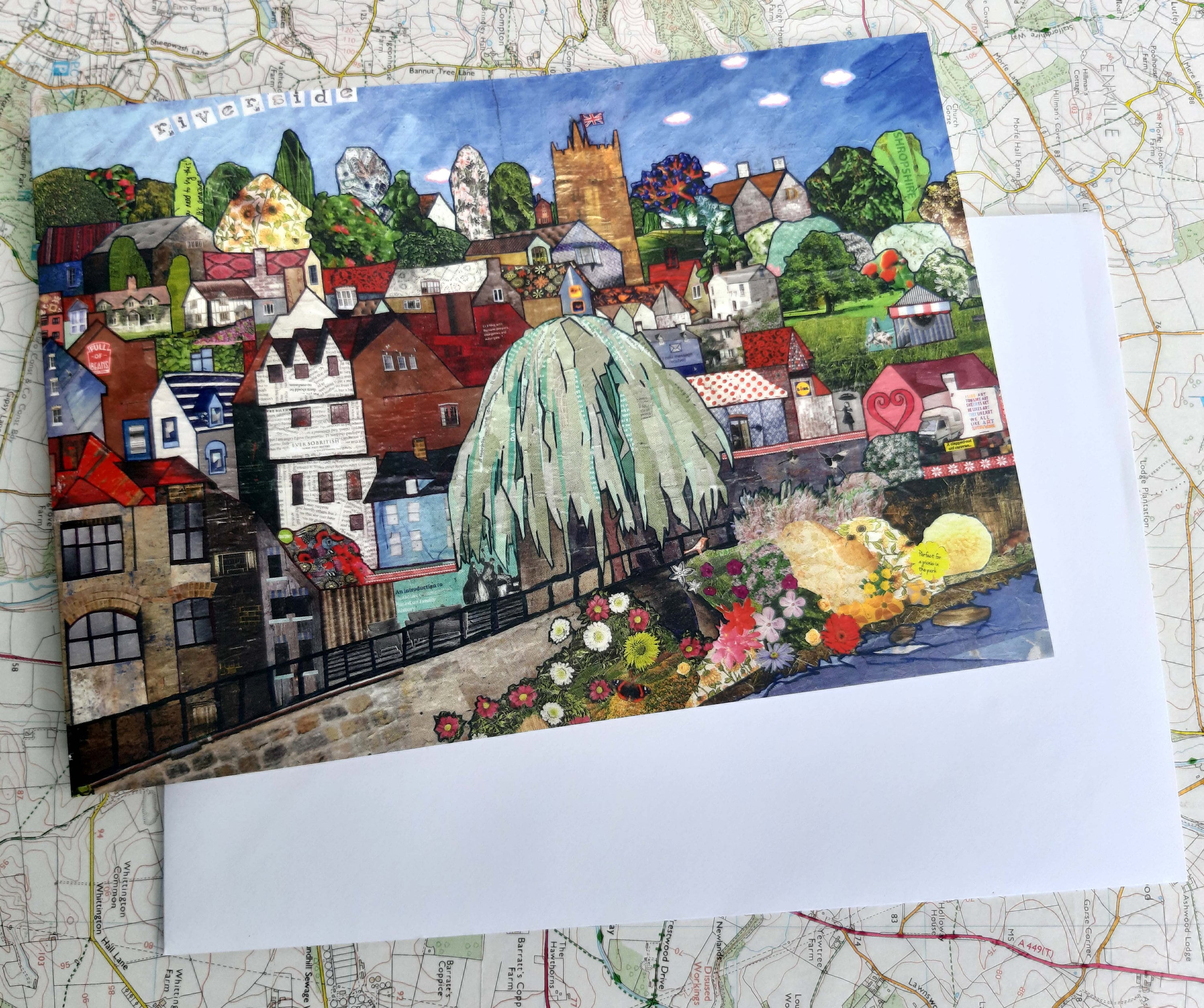Riverside Bridgnorth Greetings Card Shropshire Landmark Etsy UK