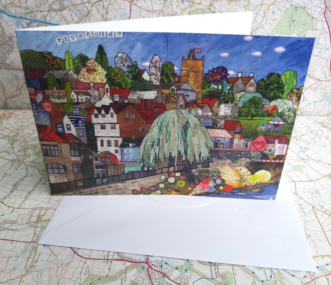 Riverside Bridgnorth Greetings Card Shropshire Landmark Etsy UK