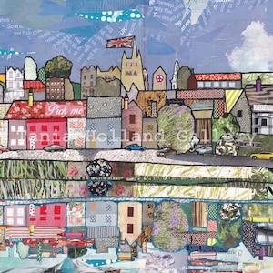 Riverside Reflected Giclee Print, Bridgnorth, Shropshire Landmark Painting