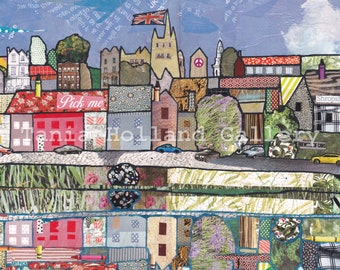 Riverside Reflected Giclee Print, Bridgnorth, Shropshire Landmark Painting