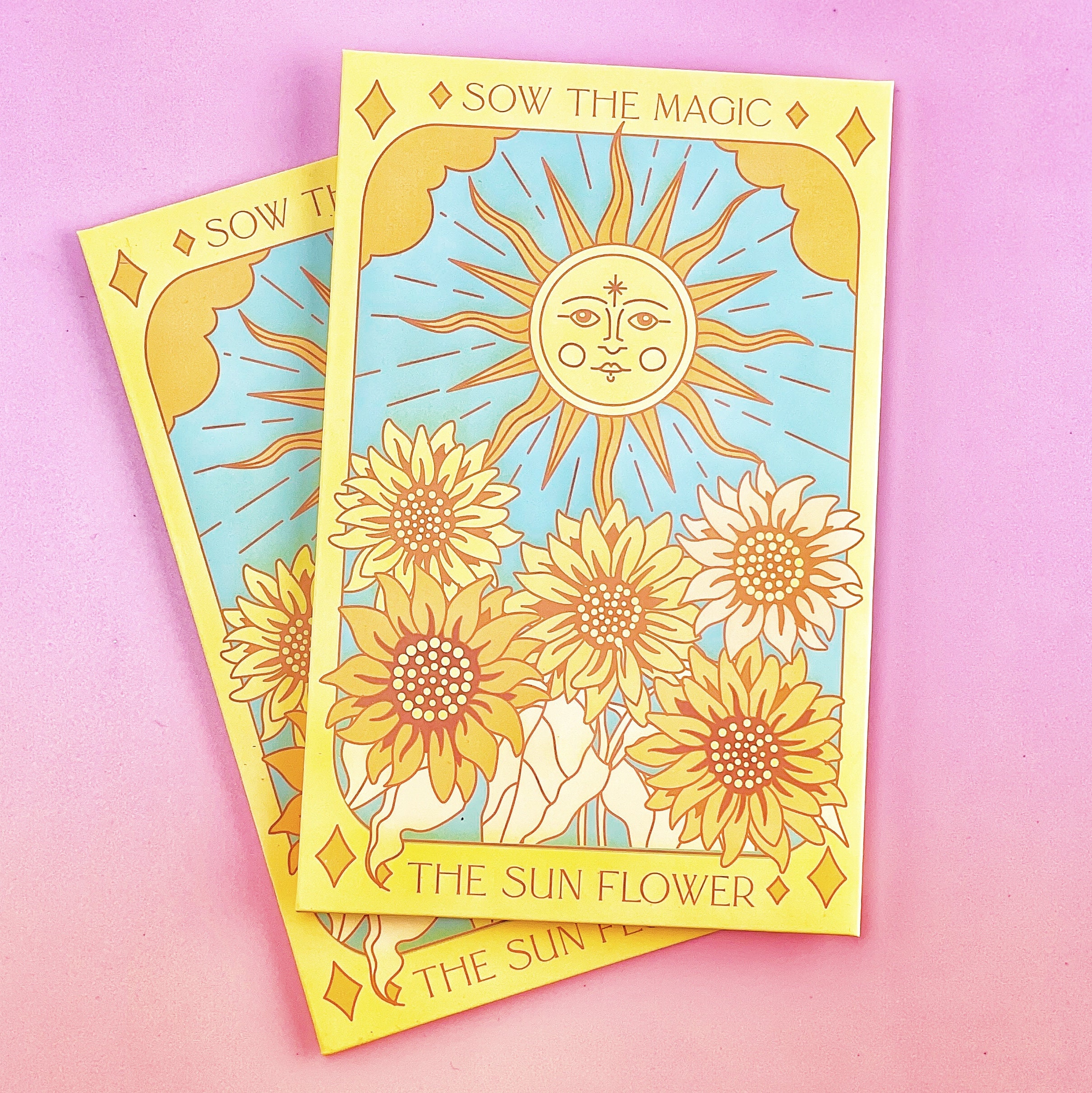 The Sunflower Digital Image Tarot Flowers Seed Packet Garden Witch Not for Commercial Use Etsy