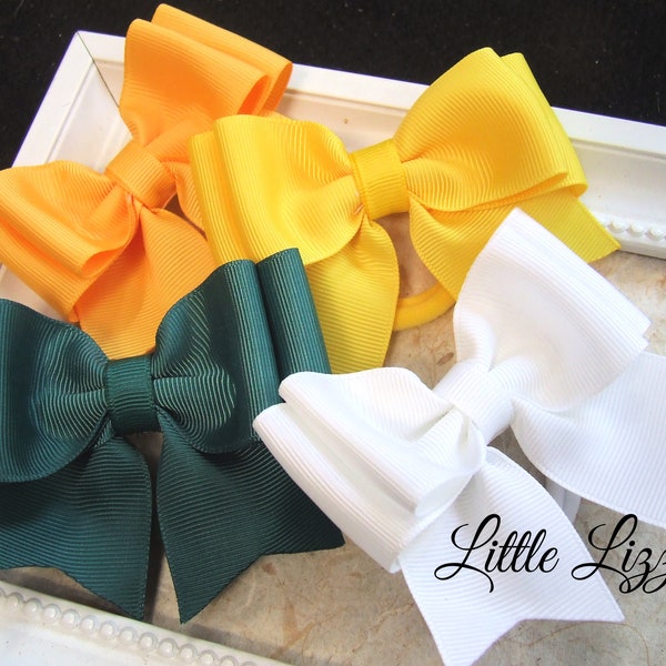 Tails Down Pigtail Bows, School Hair Bows, Pigtail Bow