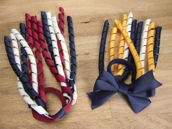 Korker Hair Ties School Hair Ties School Streamers Made To Etsy